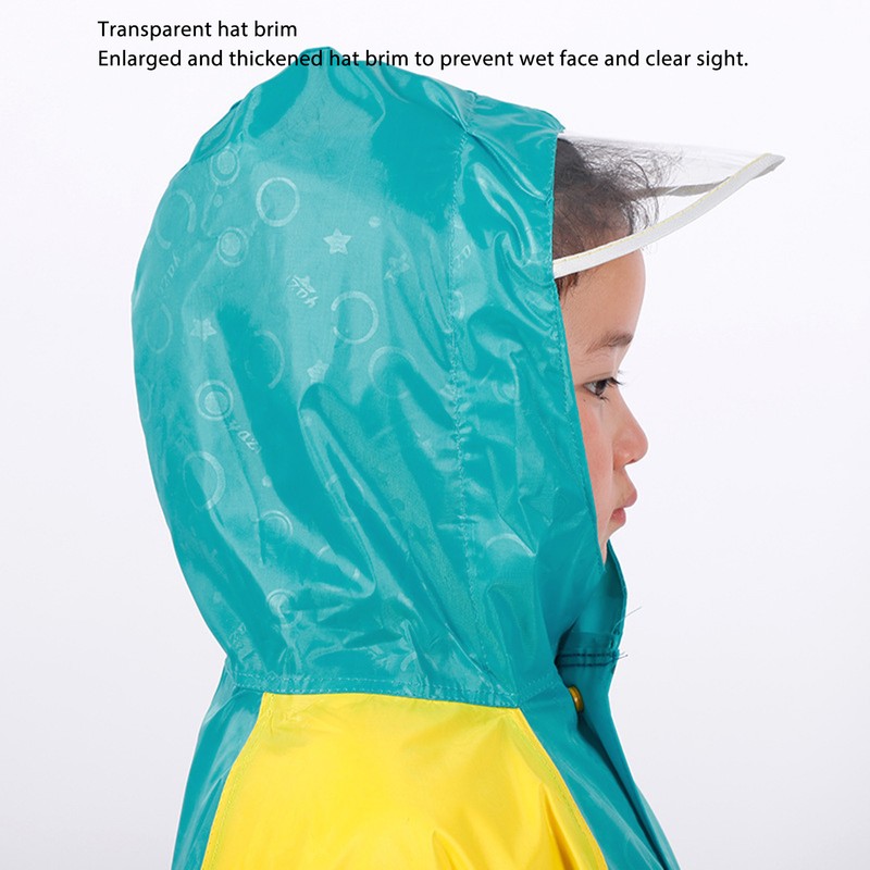 Kids Raincoat Toddler Windprood Rain Poncho Reusable Rain Jacket with
