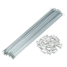 TUCKBOLD Bicycle Spokes Bicycle Wheel Spokes Silver Tone Nipple 1 Set 14G 231 mm Length Carbon Steel Galvanised