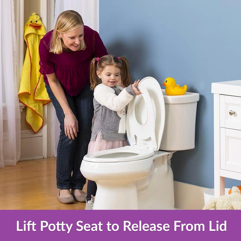Little2Big Toilet Seat with Built-In Toddler Potty Training Seat, Slow