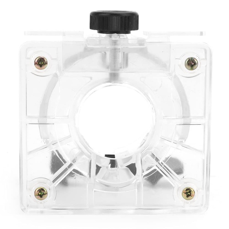 Woodworking Trimmer Router Base, Transparent Plastic Base Adjustment Knob for