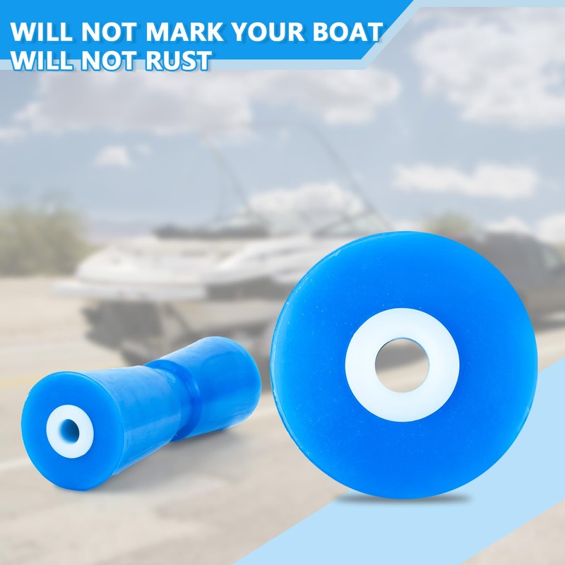 ORLANG 2 Pack 12 Inch Heavy Duty Boat Trailer Roller,Polyurethane