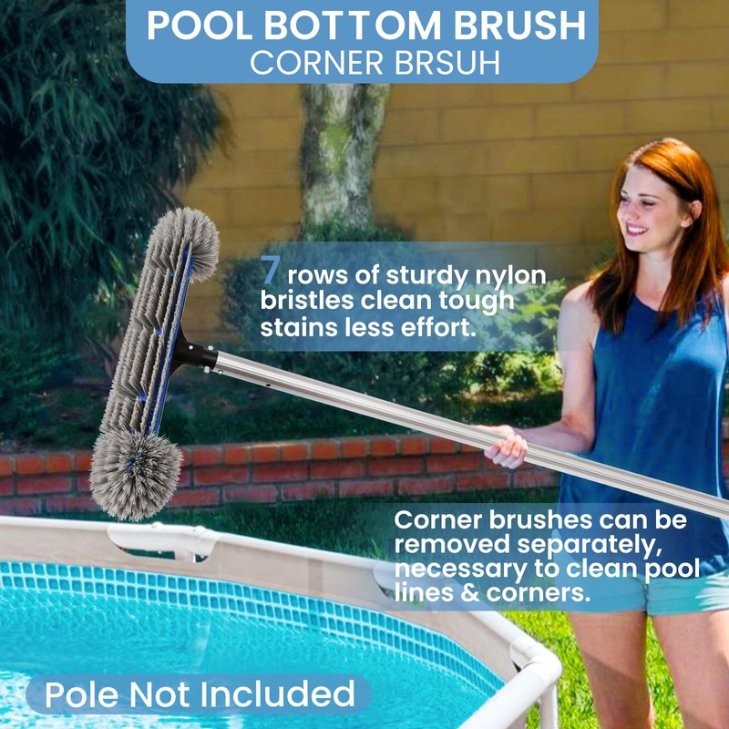 Poolvio Upgraded Pool Cleaning Kit – Weighted Vacuum Head with