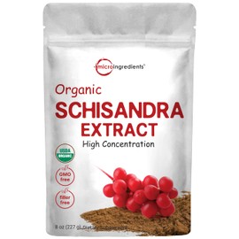 Organic Schisandra Extract Powder, 8 Ounce, Traditional Adaptogen and Filler Free, Pure Schisandra Supplement, Supports Liver Detox and Cognitive Health, No GMOs
