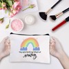 CREATCABIN Rainbow Canvas Makeup Bags Cosmetic Bag Zipper Pouches Toiletry