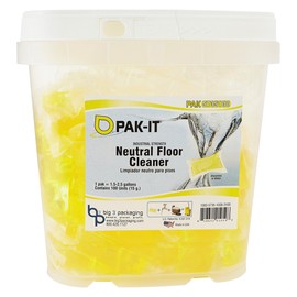 PAK-IT 573520003400 Neutral Floor Cleaner, Lavender Scent, 100 PAK-ITs/Tub