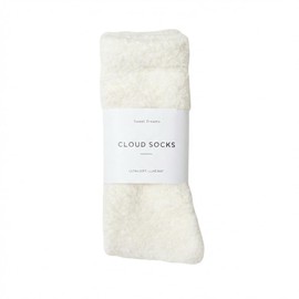 Unboxme Cloud Fuzzy Socks, Unisex Warm Cozy Sleep & Bed Slipper Socks, One Size Fits Most (US 6-12), Easter Gift-Ready, 100% Polyester, White