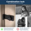MINSHUXI Security Hasp Lockable 3-Digit Combination Lock Hasp Security Hasp