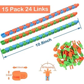 20pcs Random 24 Links Wacky Tracks Snap and Click Fidget Toys, Finger Sensory Toys, Snake Puzzles for Stress Relief, Party Bag Fillers, Party Favours, Random Color，Party Supplies，Carnival Gift