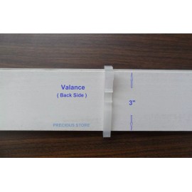 Blind 3 Inch Valance Clips For Faux wood, Wood Window Blinds, Choice of 6-12 pack. - 12-Pack