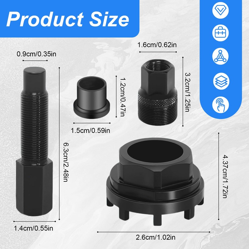 Druuzyl Bicycle Lock Ring Tool Crank Puller 42 mm Bicycle