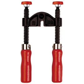 Bessey KT5-2 Edge clamp with two wooden handle, Black/Red/Silver