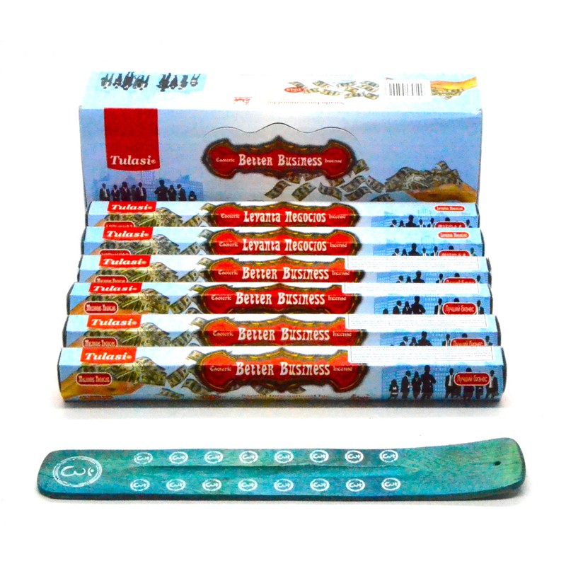 Tulasi Weihrauch Better Business 120 Sticks mit Halter für Wohlstand