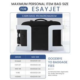LOVEVOOK Cabin Bag 45x36x20 for Easyjet, Underseat Cabin Luggage Bags 30L Carry-ons Travel Backpack Cabin Size for Airplanes, Hand Luggage Suitcase 15.6 Inch Laptop Backpack for Travelling