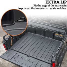 SAUTVS TPE Cargo Bed Mat Liner for Can Am Defender, Rubber Rear Cargo Bed Mat All Weather Protector Slush Liner for Can-Am Defender HD5 HD7 HD8 HD9 HD10 MAX 2016-2025 Accessories