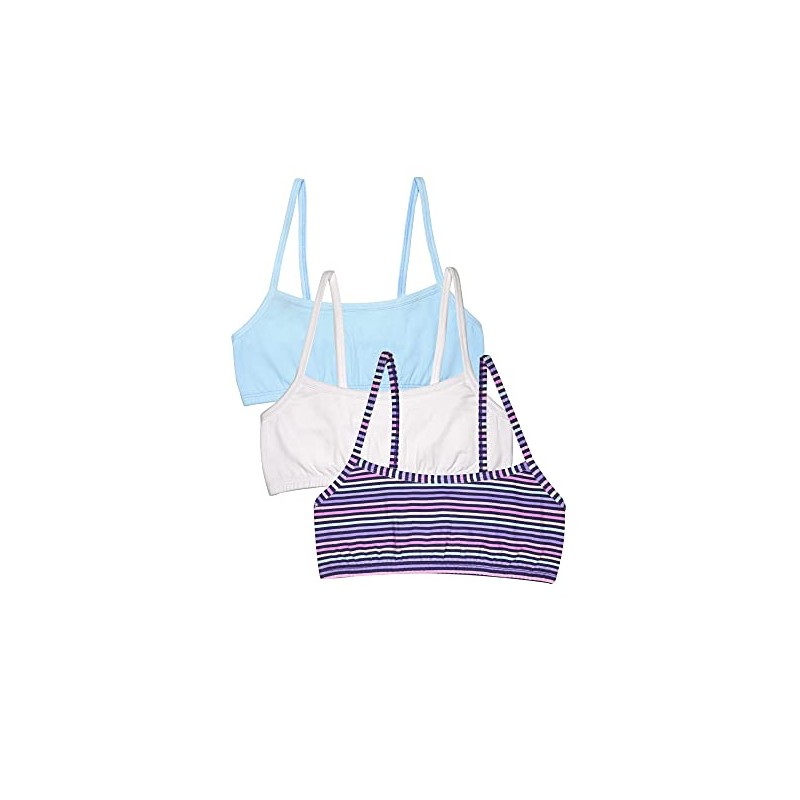 Fruit of the Loom Girls' Spaghetti Strap Sports Bra, Happy