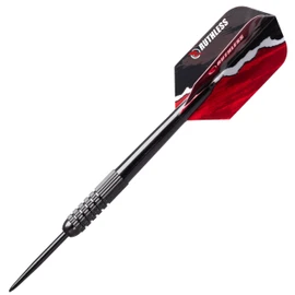RUTHLESS Mini Dart Set | Miniature Lightweight Steel Tip Darts Set Including Flights, Black (BX238)
