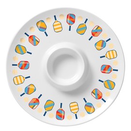 Merritt Pickleball 13" Melamine Chip & Dip Platter