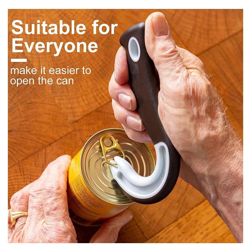 2 Pieces Manual Easy Can Opener Grip Grab Twist Hook