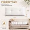 3 Packs Sofa Back Cushion Replacement, 3D Polyester Fiber Filled