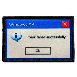 Task Successful Failed Velcro Patches Tactical Morale Velcro Patch Appliques for DIY Clothing, Backpacks, Jackets, Jeans