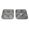 Lets Cook Cookware 4 Cup Yorkshire Pudding Tray Twin Pack,