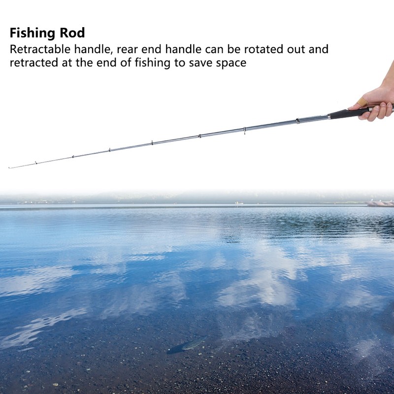 Protable Ultralight Carbon Fiber Fishing Rod Telescopic Pole Tackle Accessory
