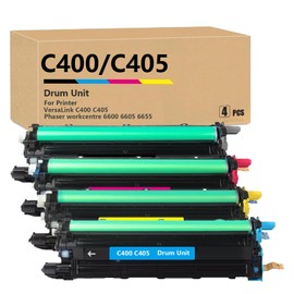 C400 C405 Drum Unit Replacement for Xerox 108R01121 Versalink C400 C405 Imaging Unit for Phaser 6600 WorkCentre 6655 6605 VersaLink C400 C405 Printer Drum Cartridge, 4-Pack