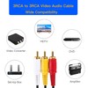 HTDYOO RCA Cable, AV Cable Gold Plated, Yellow/White/red connectors 3