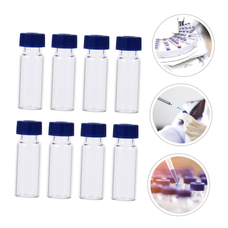 Ipetboom 100pcs Glass Sampling Vials with Screw Caps Airtight Seal