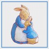 Beatrix Potter Mama Bunny Hugs Peter Rabbit Counted Cross Stitch