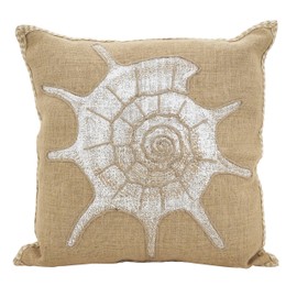 SARO LIFESTYLE Neptunian Collection Down Filled Shell Throw Pillow/, Shell, 20"