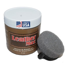 Furniture Leather Max Leather Refinish and Restorer 4 Oz Jar (Leather Repair) (Leather Restore) (Vinyl Repair) (Dark Grey)