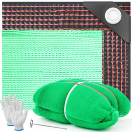 Wesnoy Fruit Collector Harvesting Net 26 x 13 ft with Ground Pegs and 2 Pairs of Gloves Reusable Leaf Agricultural Collection Netting Fruit Picking Basket for Trees Walnut Olive Chestnut