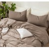 MooMee Bedding Pillowcases Pack of 2 100% Washed Cotton Linen