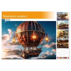 Steampunk aviation (Monthly Wall Calendar 2025 11.7" x 16.5" (open)), CALVENDO 14 Month Calendar