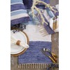 SARO LIFESTYLE 4867.M1420B Amalfi Collection Striped Chindi Placemats (Set of