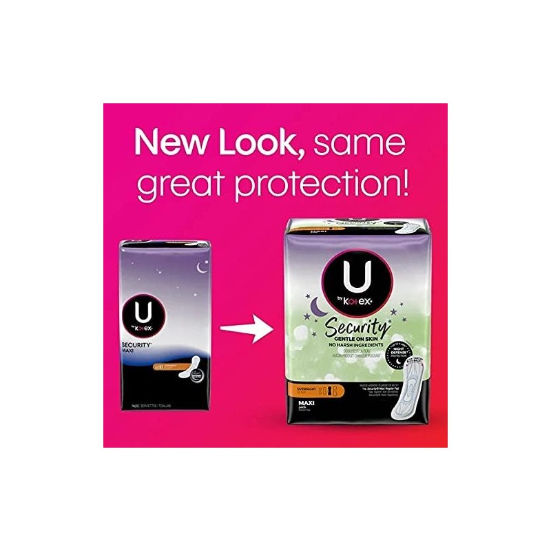 Kotex Overnight Security Pads 40 Count