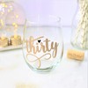 Thirty Stemless Wine Glass Gold 30th Birthday Gift for Women