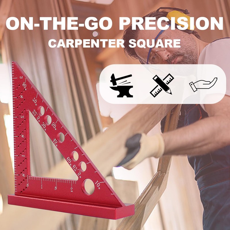 JCFANTS Small Carpenter Square, Small Square Tool with Fixed Miter