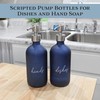 Cornucopia 16oz Hands Dishes Pump Bottles (Blue, Set of 2);