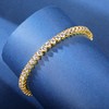 Gemsme 3 Prong Tennis Bracelet, 18K Yellow Gold Plated 4mm