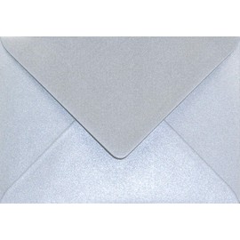 Netuno 25 Envelopes Mother of Pearl Silver DIN B6 125 x 175 mm 120 g Aster Metallic Silver Envelopes Chic Elegant Letter Envelopes Beautiful for Invitation Cards Wedding Birthday Christmas