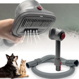 Pet Hair Grooming Brush Vacuum Attachment for Dyson V7 V8 V10 V11 V15/Big Ball/V6 DC58 DC59, Compatible with Shark NV501/HV322/HV301 Miele 1-3/8'' & Small Shop Vacs 1.25" – Cat/Dog Grooming Brush