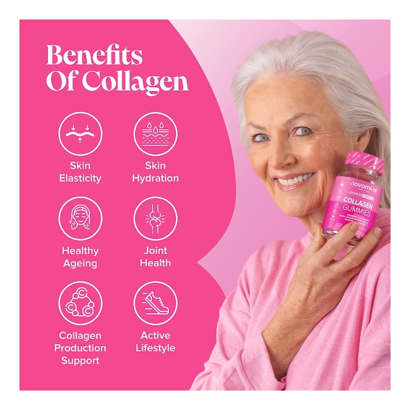 Novomins Collagen Peach-Flavoured 60 Gummies