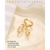 TOSGMY Gold Rings for Women Non Tarnish 14k Gold Plated