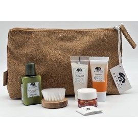 Origins Skincare Set 5 Piece + Zipper Pouch Bag Travel Size New