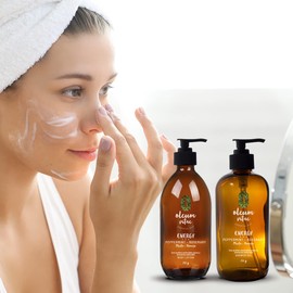 Kit Cuidado de la piel Duo Energy Shower Gel & Body Lotion Menta Romero