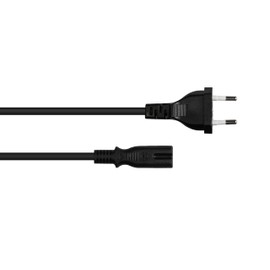Good Connections Euro Power Cable - 5 m - Euro Plug Type C (Straight) to C7/Euro 8 Socket (Straight) - Copper Conductor - 0.75 mm² - Power Cable for TV, Console, Radio, Power Supply, Shaver and Much