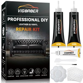 Black Leather Repair Kit for Furniture, Leather Seat Repair Kit for Cars, Easily Restore Car Interior, Sofa, Purse and Jacket, Restore Any Material with Super Easy Instructions