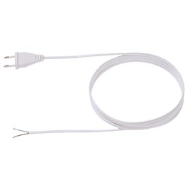 Bachmann 202.275 Cable with Euro Plug in White Length 3 m H03VVH2-F 2 x 0.75